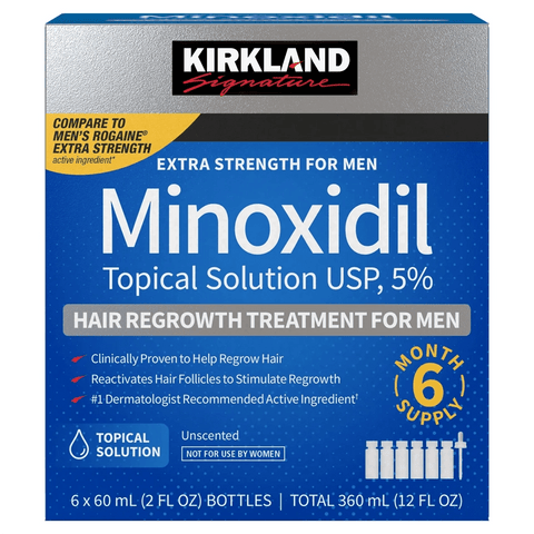 Kirkland Minoxidil Solution 5% Hair Regrowth Treatment